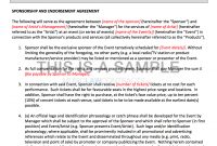Sponsorship Contract Template For Artists inside Outdoor Advertising Agreement Template