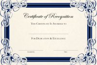 Sports Cetificate  Certificate Of Recognition A Thumbnail with Printable Certificate Of Recognition Templates Free