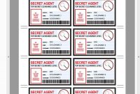 Spy Birthday Party Badge Secret Agent Badge Printable Id  Etsy for Spy Id Card Template