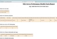 Sql Server Health Check Using Powershell And Tsql  Sqlactions with Sql Server Health Check Report Template