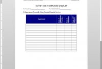 Ssae  Compliance Checklist Template throughout Ssae 16 Report Template