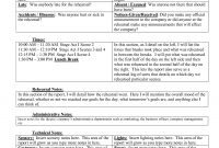Stage Manager Rehearsal Report  Google Search  Stage Management In for Rehearsal Report Template