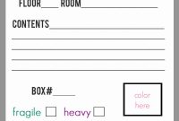 Staying Organized On Moving Day Free Printable Packing Labels Best with regard to Moving Box Label Template