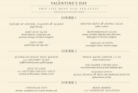 Steakhouse Valentine's Day Prix Fixe Menu   Menu Ideas throughout Prix Fixe Menu Template