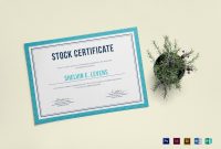 Stock Certificate Design Template In Psd Word Publisher with Indesign Certificate Template