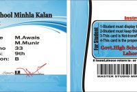 Student Cards Designsid Card Makerstudent Card Templatestudent within High School Id Card Template