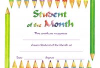 Student Of The Month regarding Free Printable Student Of The Month Certificate Templates