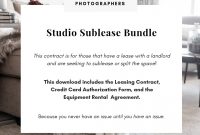Studio Photography Contract intended for Camera Equipment Rental Agreement Template