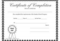 Sunday School Promotion Day Certificates  Sunday School Certificate inside Player Of The Day Certificate Template