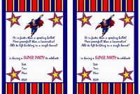 Superman Birthday Invitations  Birthday Printable with regard to Superman Birthday Card Template