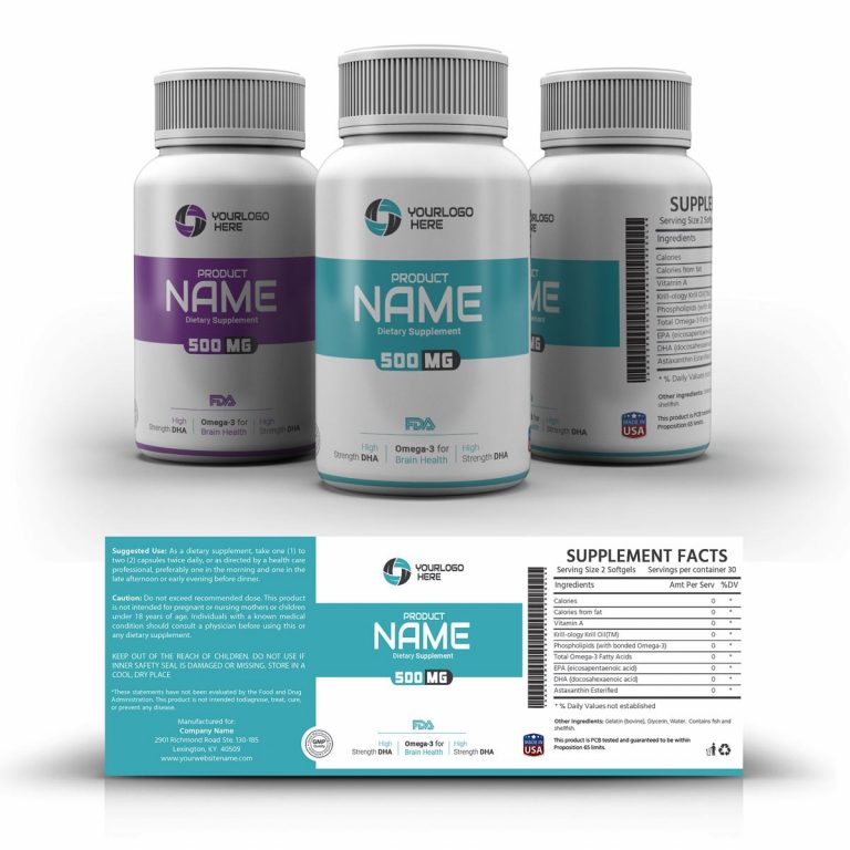 Supplement Label Template Yupidesigns for Dietary Supplement Label ...