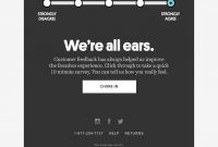Survey Email  We're All Ears  Email  Email Marketing  Email throughout Survey Card Template