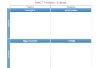 Swot Analysis Template Word  Template Business in Swot Template For Word