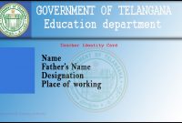 T R C  Employee Id Card Template intended for Teacher Id Card Template