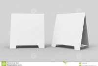 Tablet Tent Card Talkers Promotional Menu Card White Blank Empty For regarding Blank Tent Card Template