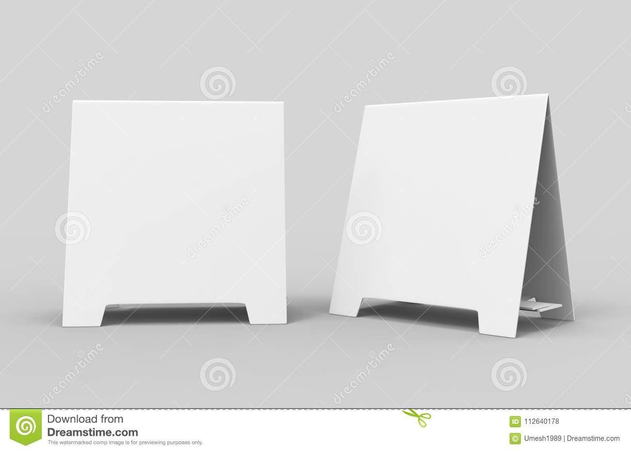 Tablet Tent Card Talkers Promotional Menu Card White Blank Empty For regarding Blank Tent Card Template