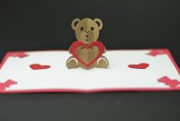 Teddy Bear Pop Up Card Template  Creative Pop Up Cards pertaining to Wedding Pop Up Card Template Free