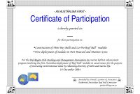 Template For Certificate Of Participation  Sansurabionetassociats inside Free Templates For Certificates Of Participation