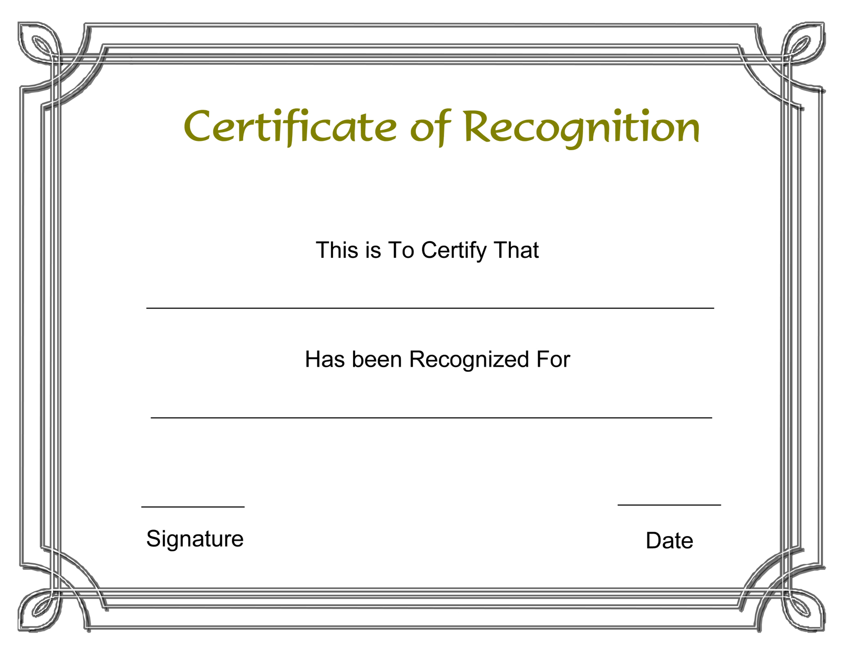 Template Free Award Certificate Templates And Employee Recognition pertaining to Sample Award Certificates Templates
