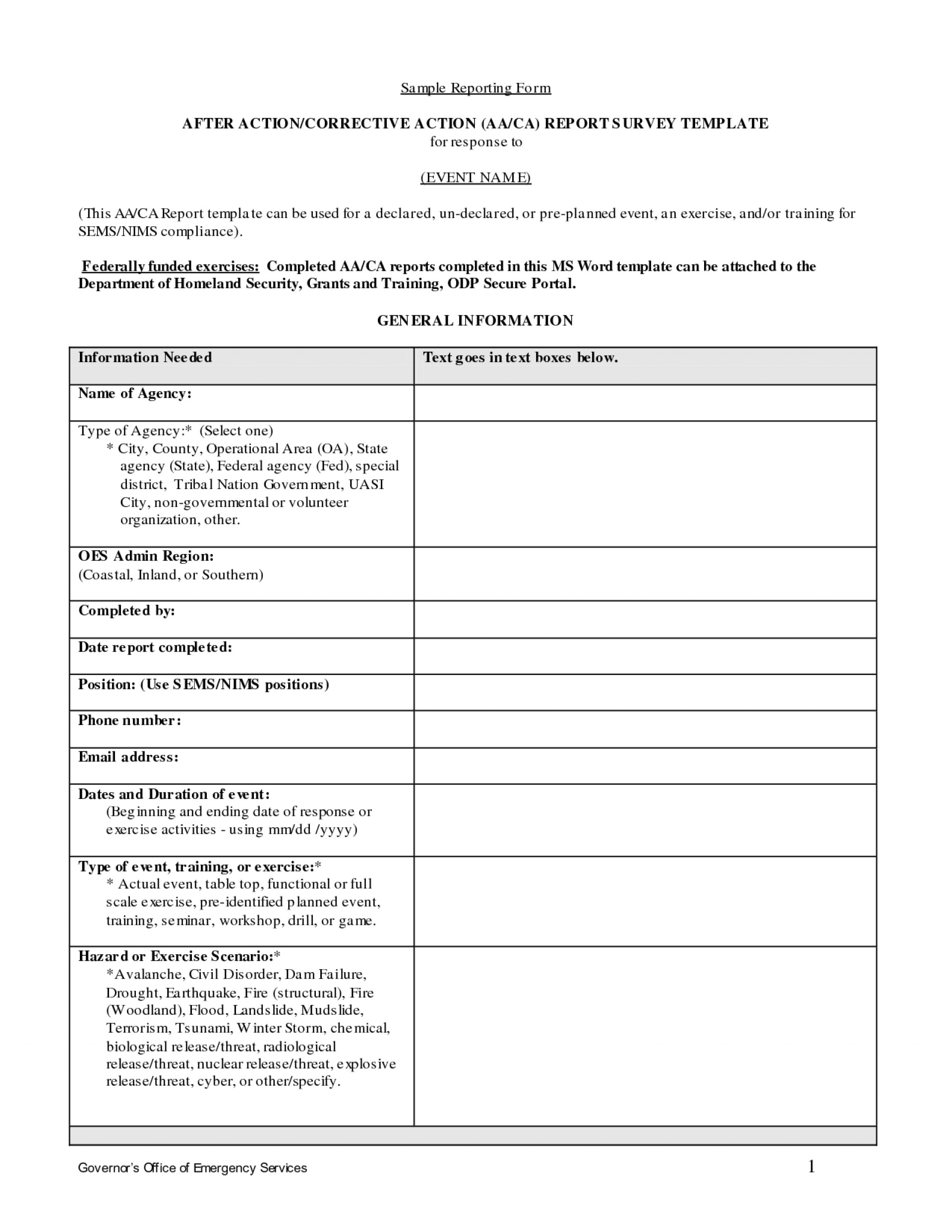 Template Ideas After Action Report Army  Unforgettable for After Training Report Template