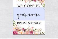 Template Ideas Bridal Shower Welcome Sign Resume Boho Editable with regard to Free Bridal Shower Banner Template