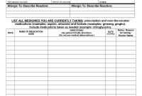 Template Ideas Free Printable Medication Fascinating List Blank for Blank Prescription Form Template