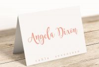Template Ideas Printable Folded Place Cards Table Name Wedding throughout Michaels Place Card Template