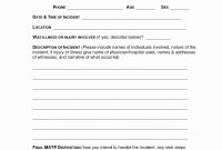 Template Ideas Work Incident Report Employee Form For Best S Of pertaining to Office Incident Report Template