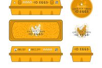 Template Label For Egg Packaging Royalty Free Vector Image for Egg Carton Labels Template