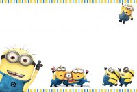 Template Minion Birthday Card  Savethemdctrails intended for Minion Card Template