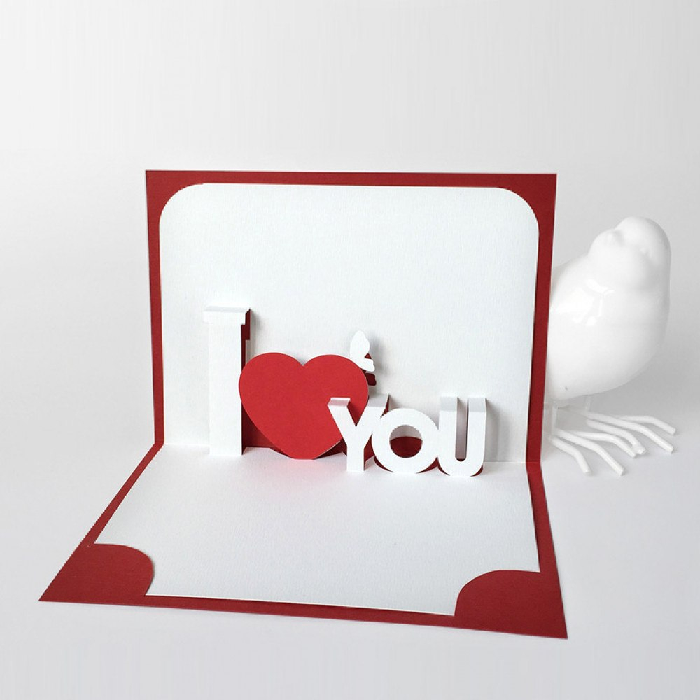 Template Popup Card «I Love You» throughout I Love You Pop Up Card Template