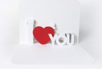 Template Popup Card «I Love You» within Heart Pop Up Card Template Free