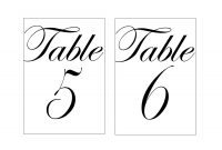 Template Table Number Cards  Savethemdctrails intended for Table Number Cards Template