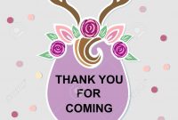 Template With Deer Headband For Party Invitation Baby Shower for Headband Card Template