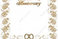 Templates Wedding Anniversary Invitation  Years  Stock pertaining to Template For Anniversary Card