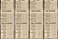 Th Santharian Anniversary Special The Compendium Clue Board Game in Clue Card Template
