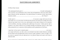 The Best Free Model Release Form Template For Photography in Talent Management Agreement Template