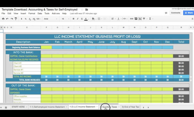 The Business Spreadsheet Template For Selfemployed Accounting intended for Business Accounts Excel Template