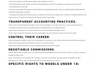 The Model Alliance  Bill Of Rights for Talent Agency Agreement Template