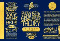 Theory Brewing Co Crowlers  Cans  Beer Label Design Craft Beer with Q Connect Label Template