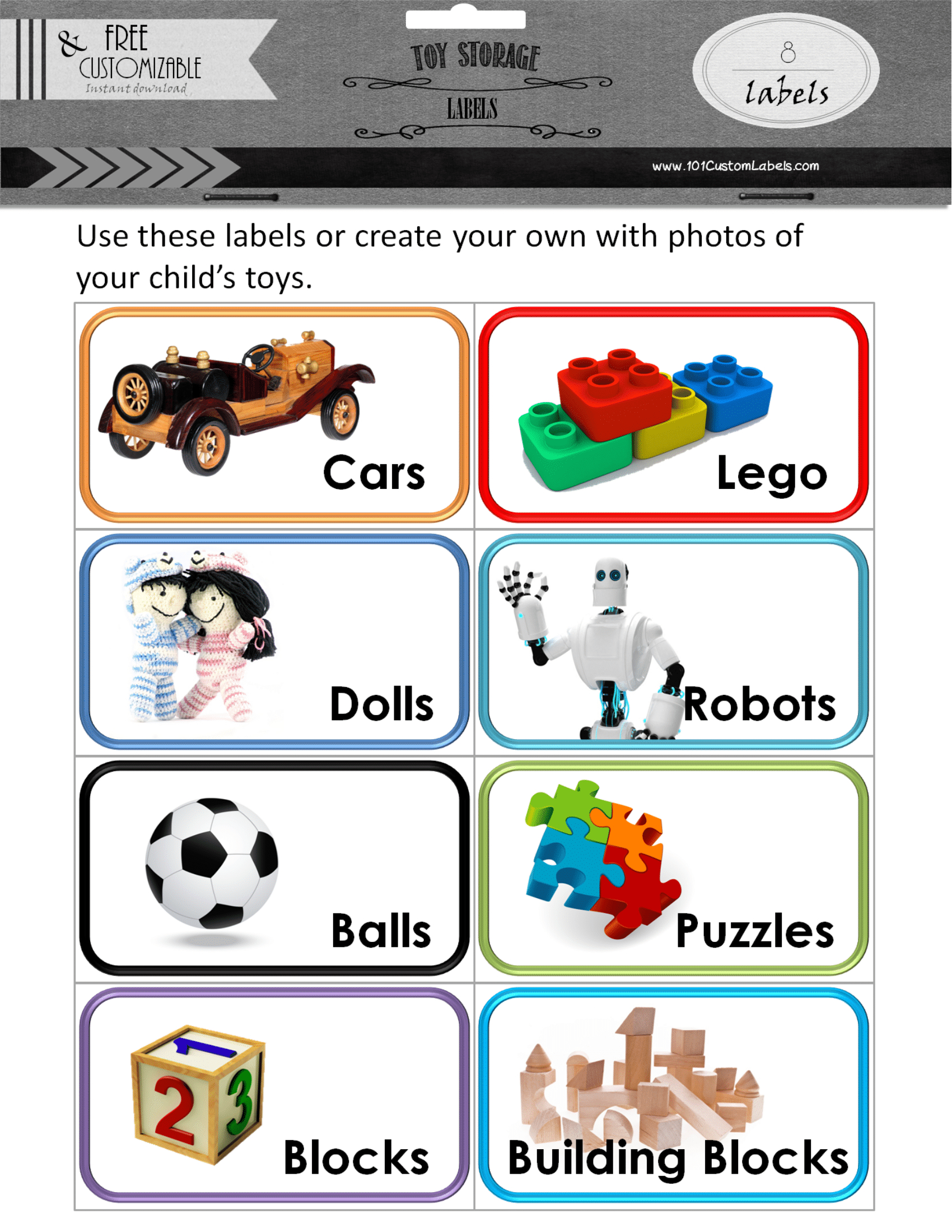 Toy Bin Labels  Create Toy Labels With Photos And Print At Home regarding Bin Labels Template