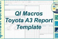 Toyota A Report Template In Excel  Youtube with regard to A3 Report Template