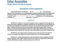 Trademarklicenseagreement – National Celiac Association pertaining to Free Trademark License Agreement Template