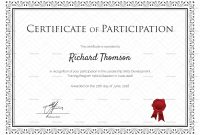 Training Participation Certificate Design Template In Psd Word throughout Templates For Certificates Of Participation