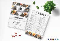 Triangle Dinner Menu Design Template In Psd Word Publisher for Menu Templates For Publisher
