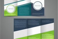 Trifold Business Brochure Template Twosided Vector Image intended for Double Sided Tri Fold Brochure Template