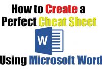 Tutorial  How To Create The Perfect Cheat Sheet Using Microsoft throughout Cheat Sheet Template Word