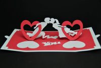 Twisting Hearts Pop Up Card Template  Valentine Love Is In The Air throughout 3D Heart Pop Up Card Template Pdf