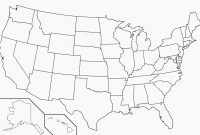 United States Map Blank With Outline Of Save Relevant Us regarding Blank Template Of The United States