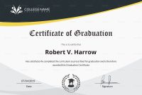 Universal College Graduation Certificate Design Template In Psd Word within College Graduation Certificate Template